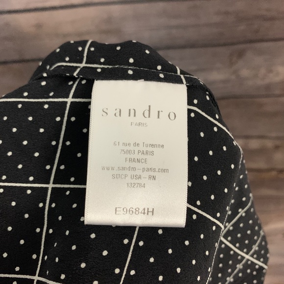 Sandro Zip Front Silk Blouse - Picture 9 of 10